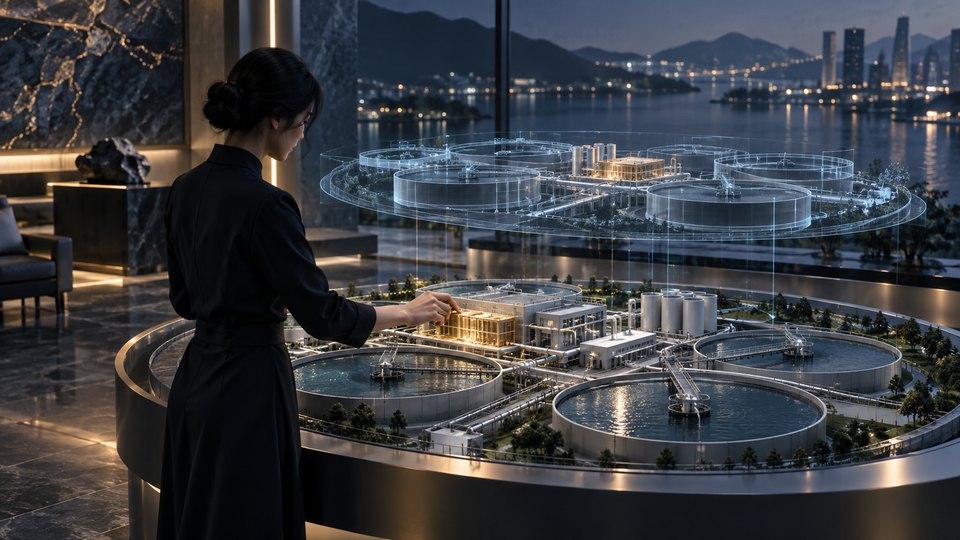虚构工程人员复核生产模型的概念场景