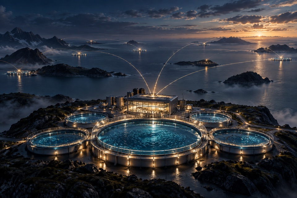 A vision of circular aquaculture units growing into a collaborative network