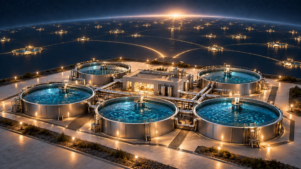 A vision of one circular aquaculture base growing into a constellation